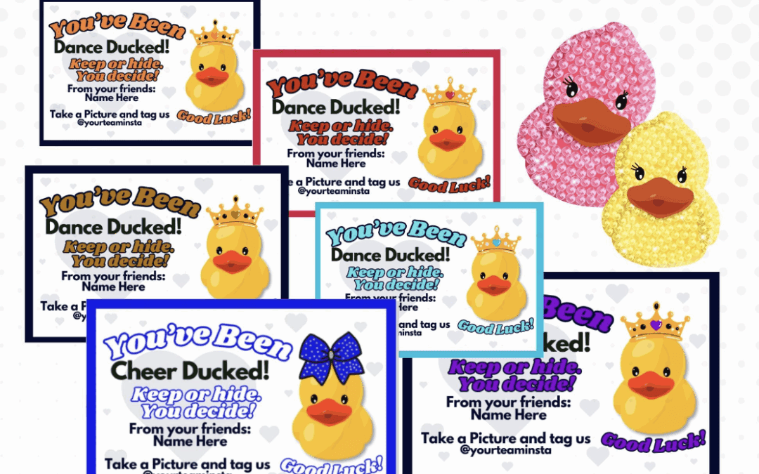 Cheer Duck Tag | Editable Ducks Tags | Cheer Printables | You’ve Been Cheer Ducked!